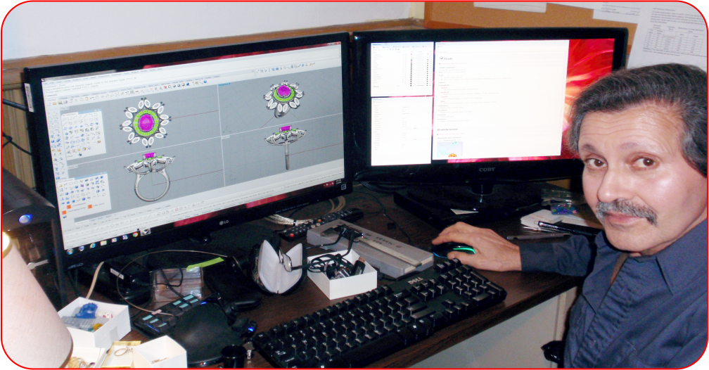 Bill Cuono at the CAD workstation